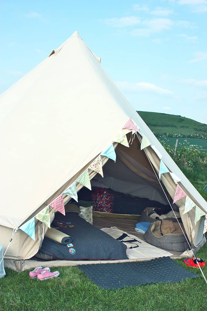 The glamping tent