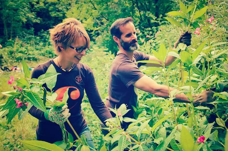Me and Ben pulling balsam