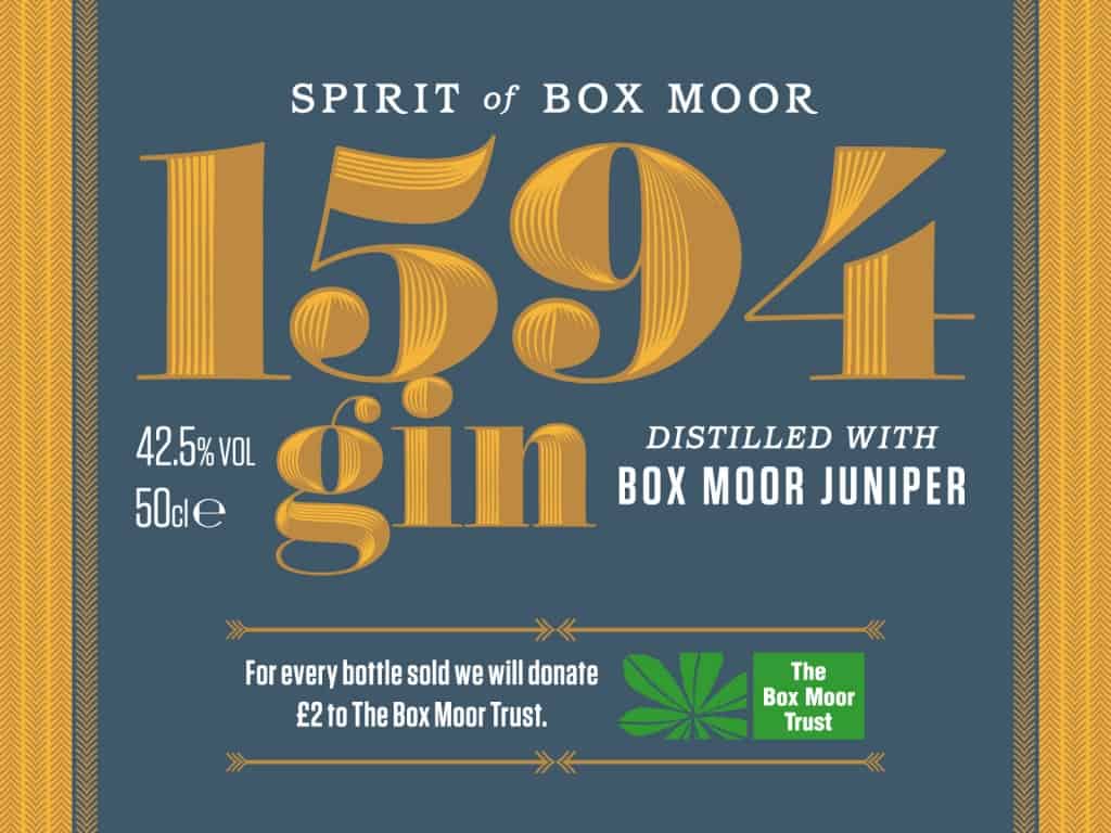 1594 gin for The Box Moor Trust, made using Hertfordshire juniper