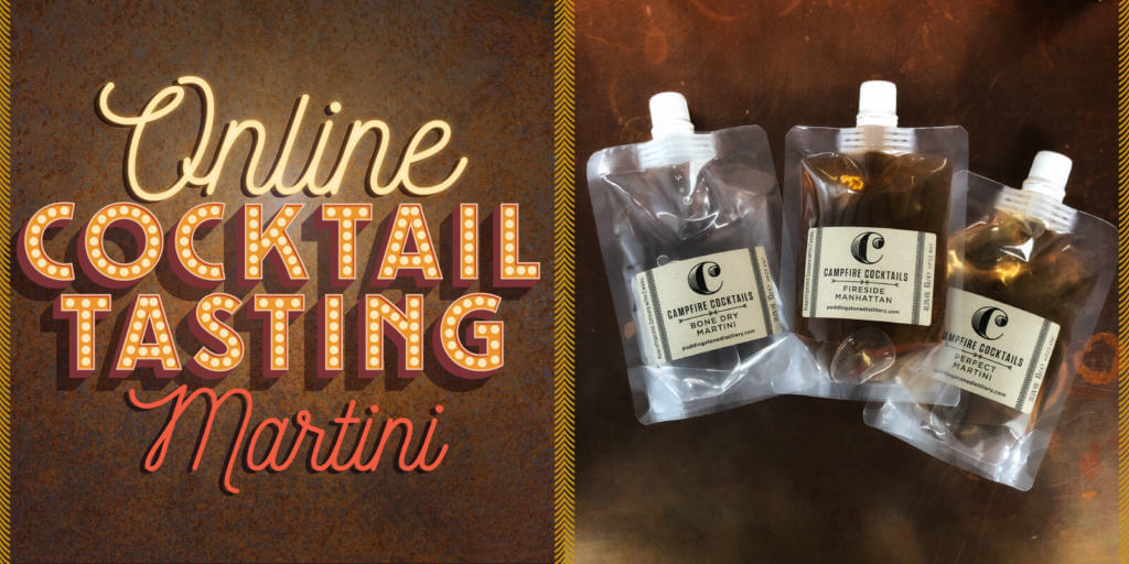 Puddingstone Distillery online gin tasting experience | Campfire Cocktails | Martini