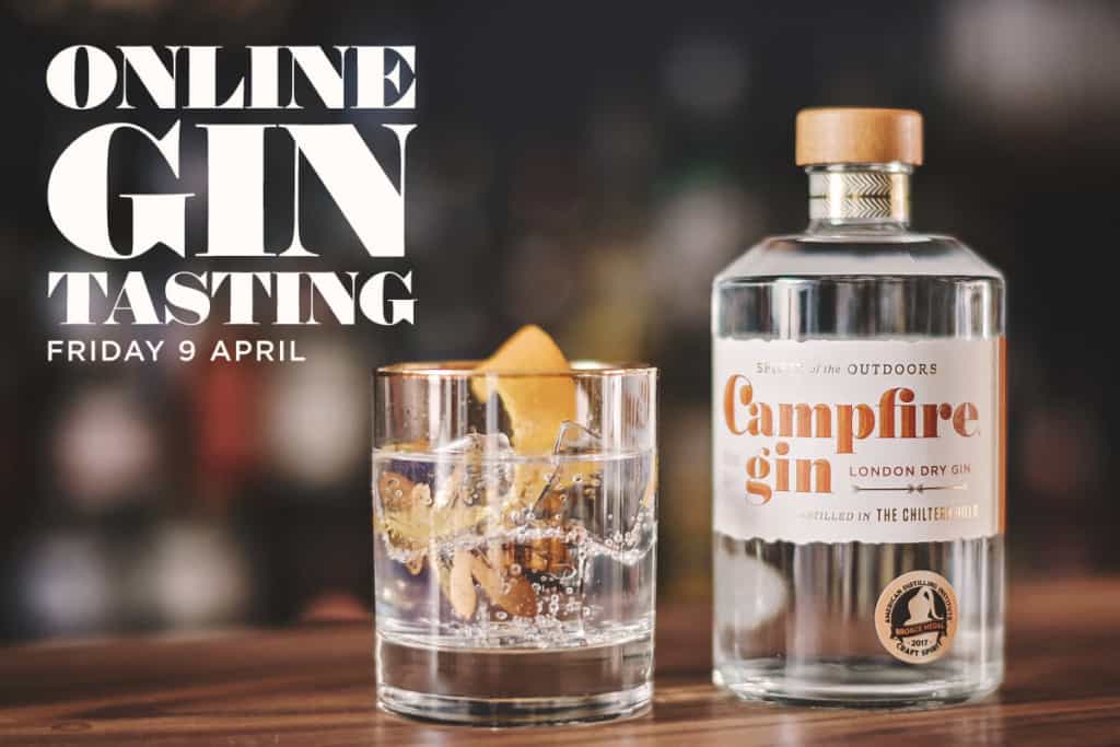 Campfire Gin online gin tasting 9 April