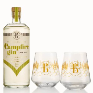 Campfire Cask Aged Gin Two Gin Glasses