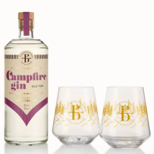 Campfire Old Tom Gin Two Gin Glasses