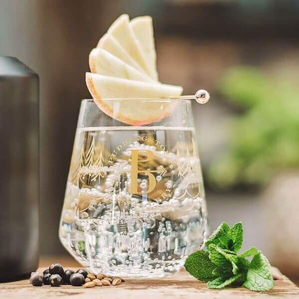 Puddingstone Distillery Gin Glass with G&T