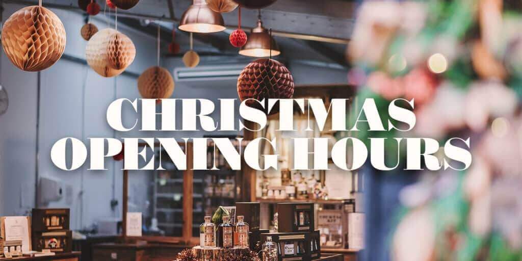 Distillery shop Christmas opening hours