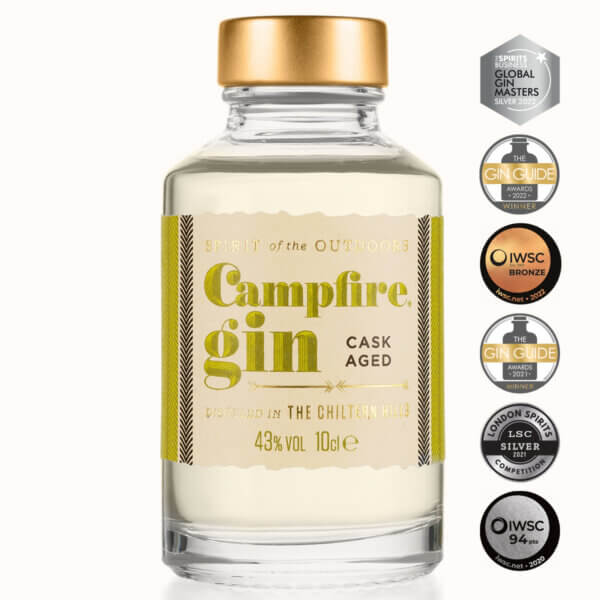 Campfire Cask Aged Gin 10cl with awards 2022