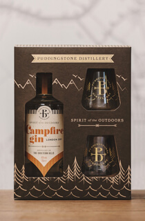 Campfire London Gin gift set with two glasses