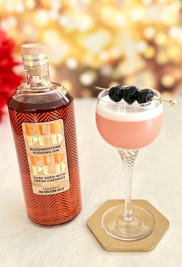 PUD PUD Cherry Christmas Gin Sour Cocktail