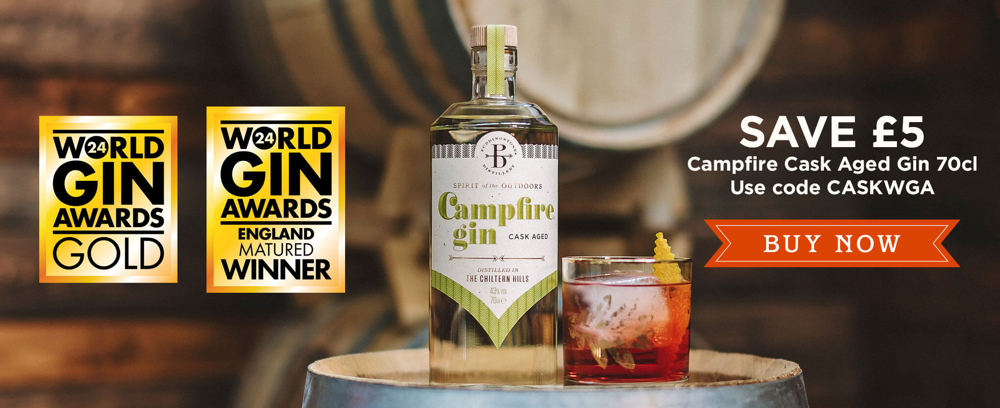 Campfire Cask Aged Gin World Gin Awards