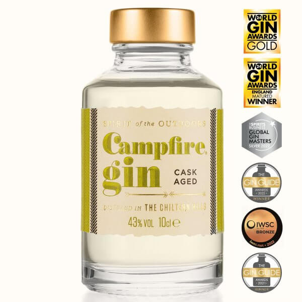 Campfire Cask Aged Gin 10cl with awards 2022